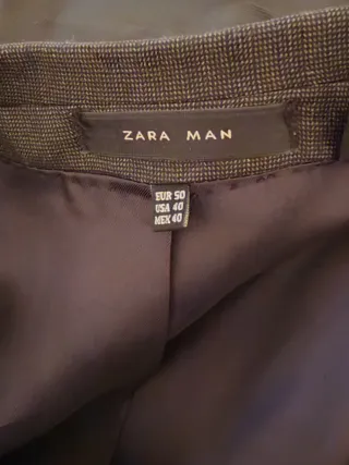 Traje Zara Man Gris Talla 50