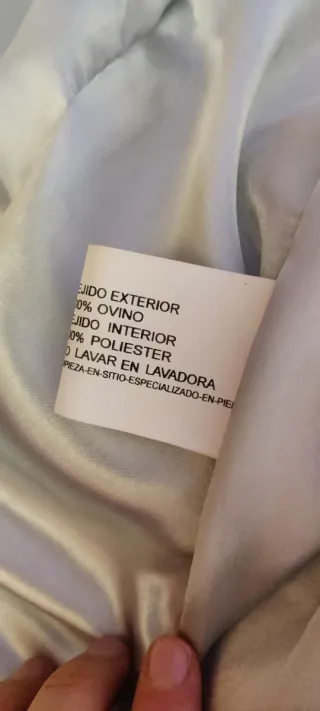 Blazer / americana de cuero ovino gris Vintage