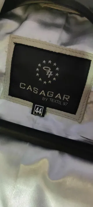 Blazer / americana de cuero ovino gris Vintage