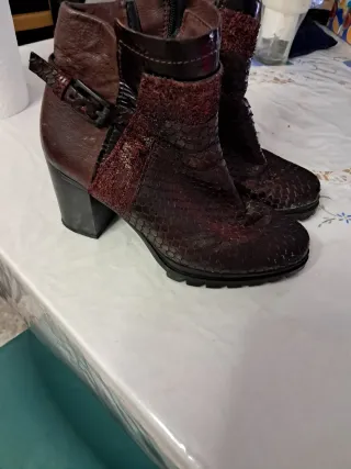 Botines de piel color en degrade