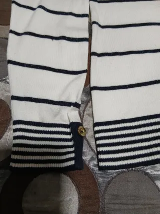 Jersey Cortefiel Rayas Blancas y Azules con brillo