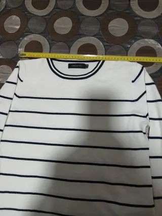 Jersey Cortefiel Rayas Blancas y Azules con brillo