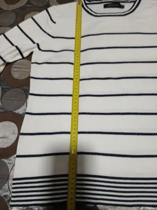 Jersey Cortefiel Rayas Blancas y Azules con brillo