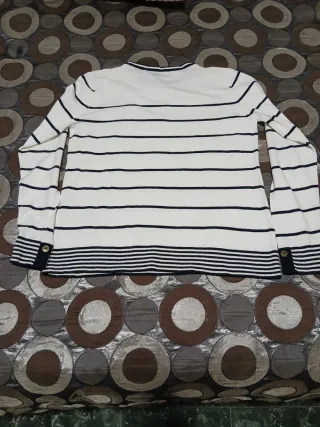 Jersey Cortefiel Rayas Blancas y Azules con brillo