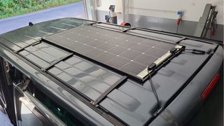 Placa solar flexible 175W + base acero inox