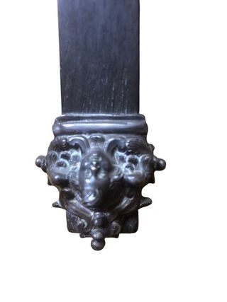 Antico Crocefisso in metallo e legno