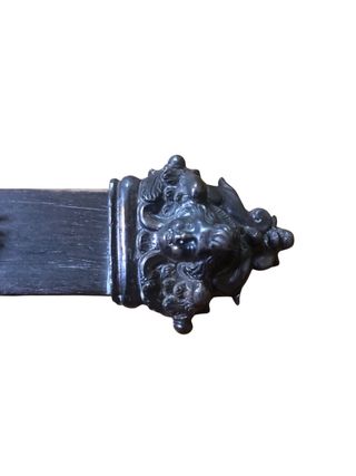 Antico Crocefisso in metallo e legno