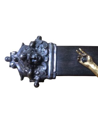 Antico Crocefisso in metallo e legno