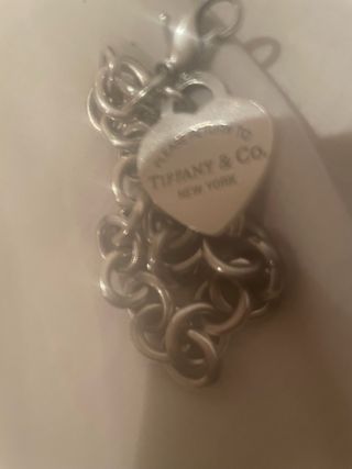 Pulsera Tiffany & Co. Corazón Grabado Plata
