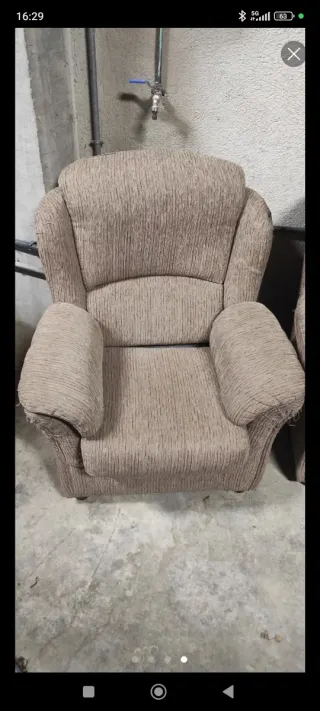 Sofá 3 plazas + sillón beige