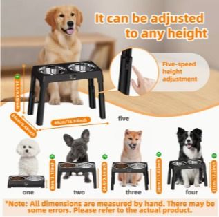 Ciotola elevabile e pieghevole anti-ribaltamento per cani