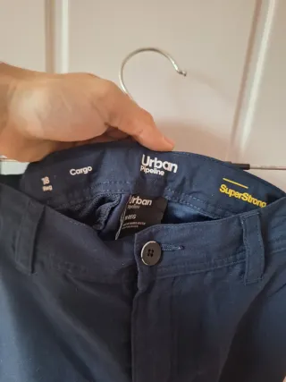 Pantalones cargo cortos mujer azul