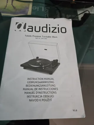 Tocadiscos Audizio Toledo Premium Negro/Plata