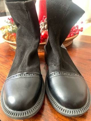 Botas negras media caña cómodas talla 40