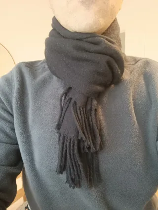 Bufanda 100% LANA ITALIANA hombre ¡NUEVA!