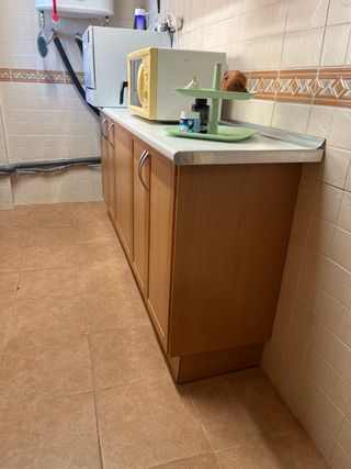 Mueble cocina fondo reducido madera