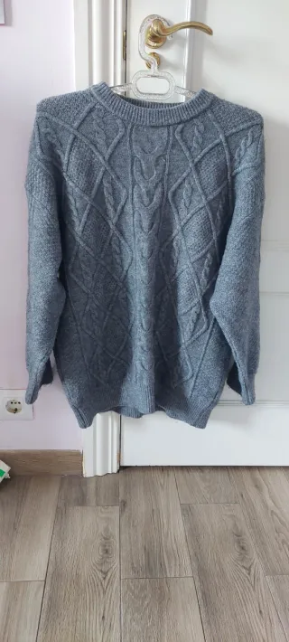 Jersey largo punto gris