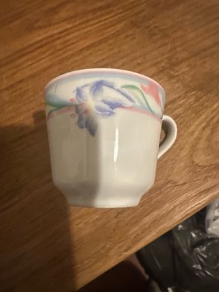 Set 6 Tazzine Caffè con Piattini Floreali