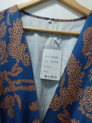 Vestido azul estampado