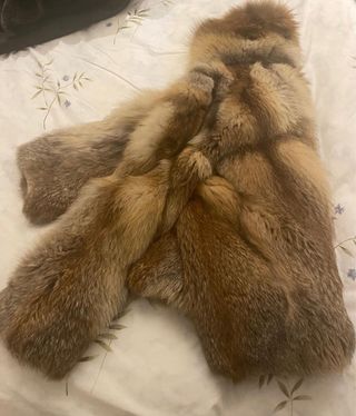 Abrigo Lujoso Pelo Auténtico Zorro Himalaya