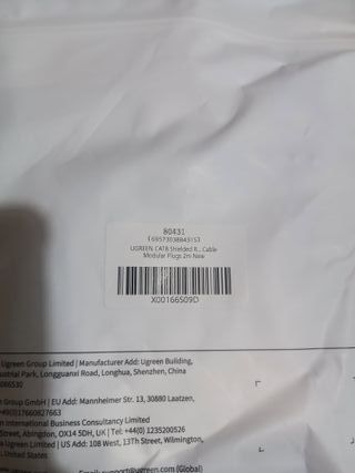 Cable Red Ethernet UGREEN Cat 8