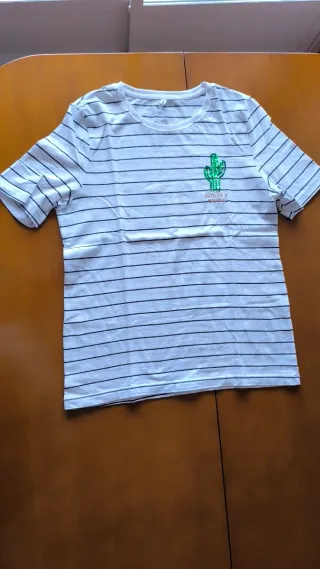 Camiseta Rayas Verdes Cactus