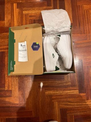 Tenis Lacoste T-39 Blancos y Verdes