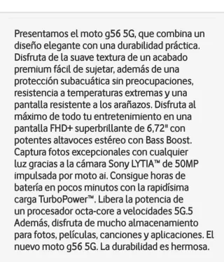 Motorola Moto G 56 256GB Negro