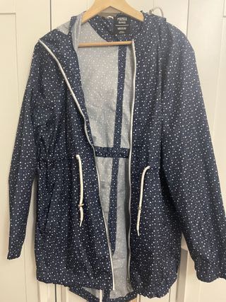 Chubasquero Parka azul talla M