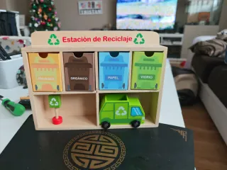 Estación de Reciclaje Juego Infantil Madera