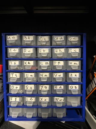 Organizador Metálico Azul 34 Compartimentos