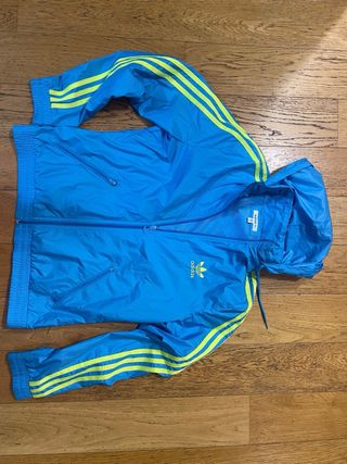 Giacca a vento Adidas blu taglia 42