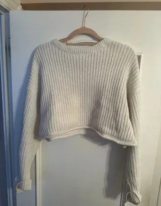 Jersey de punto blanco talla M