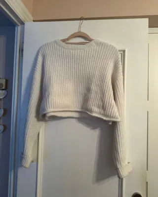 Jersey de punto blanco talla M