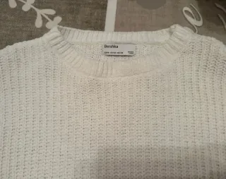 Jersey de punto blanco talla M