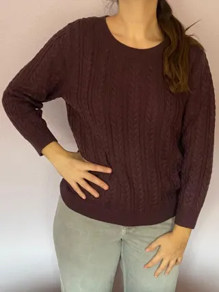 Jersey marrón trenzado