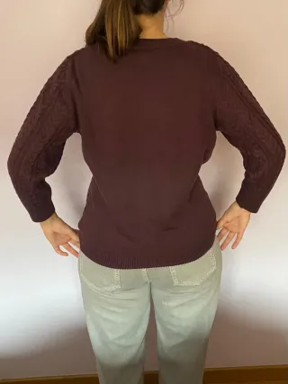 Jersey marrón trenzado