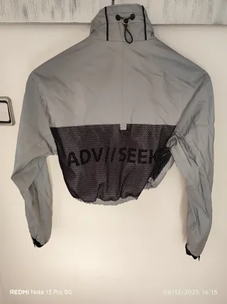 Chaqueta bomber plateada T:XS