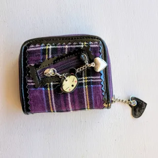 Portafoglio Pucca Tartan Viola Y2K