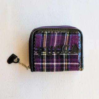 Portafoglio Pucca Tartan Viola Y2K