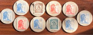 Lote 10 Monedas Carton Segunda República Fantasia