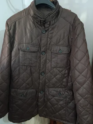 Chaqueta acolchada hombre marrón
