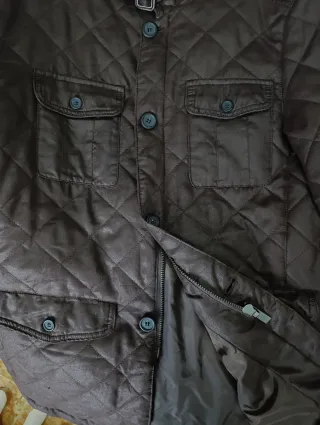 Chaqueta acolchada hombre marrón