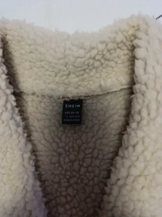 Chaqueta borrego beige y marrón