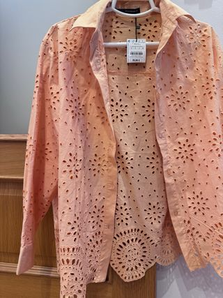 Camisa calada manga larga