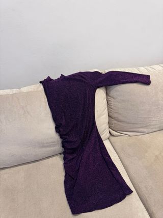 Vestido Morado Brillante Fiesta