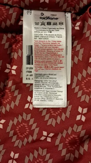 Cazadora Quechua Mujer Negra y Roja