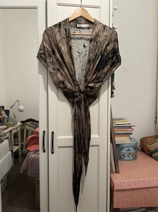 Blusa Zara cruzada efecto tie-dye M