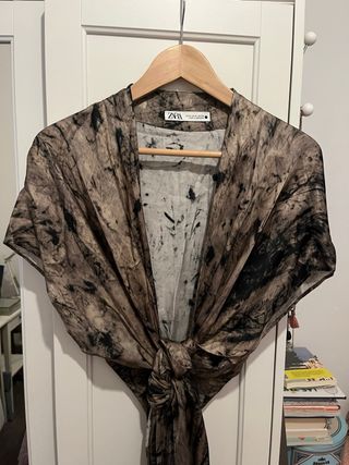 Blusa Zara cruzada efecto tie-dye M