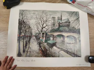 Cuadros París, y Notre Dame sin marco